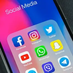 Social Media apps on smartphone